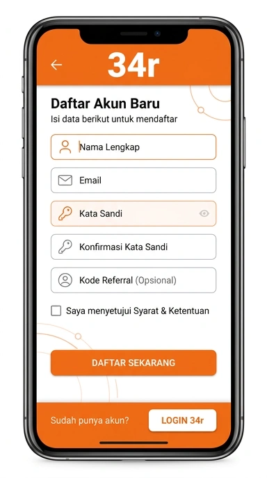 Daftar Akun Baru 34r Dengan Mudah