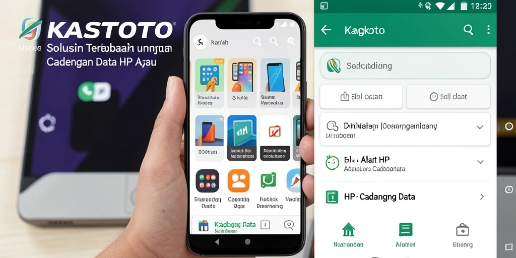 Antarmuka KASTOTO yang intuitif dengan fitur cadangan data yang efisien.