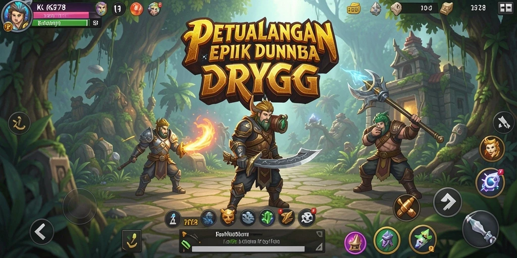Tampilan antarmuka RPG yang menarik dalam KG778.