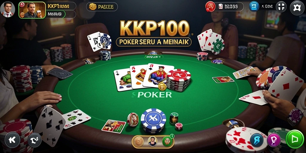 Antarmuka KPK100 yang menarik dan fungsional untuk permainan Poker.