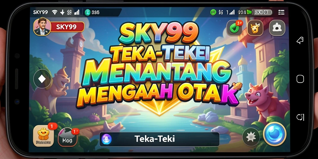 Tampilan antarmuka permainan teka-teki yang menarik dan interaktif.